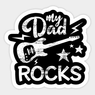 My Dad Rocks Minimalist Grunge Style Funny Gift Sticker